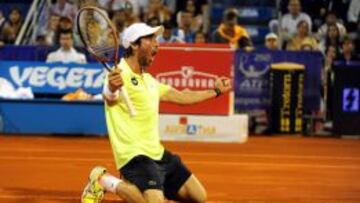 Pablo Cuevas celebra su victoria.