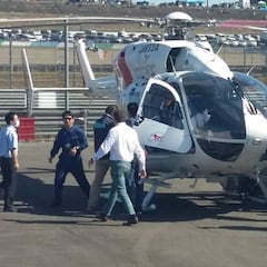 Lorenzo no se ha roto, pero es evacuado para hacerse un TAC