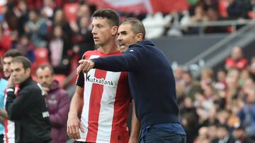 Gaizka Garitano con Vesga.