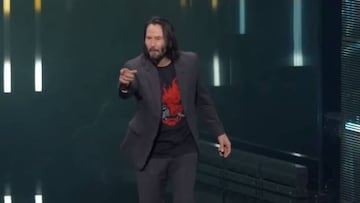 Keanu Reeves durante la conferencia de Microsoft en el E3 2019. 