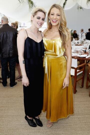 CANNES, FRANCE - MAY 12:  Kristen Stewart and Blake Lively attend the Amazon Studios "Cafe Society" press luncheon during the 69th annual Cannes film festival on May 12, 2016 in Cannes, France.  (Photo by David M. Benett/Dave Benett/Getty Images for BCG)