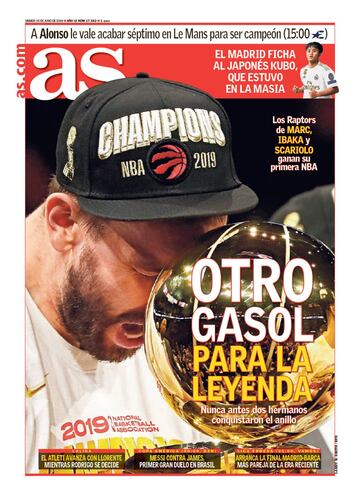 Las portadas de AS de junio