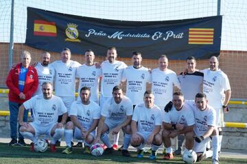 El once de la Pe&ntilde;a Madridista de El Prat.