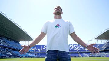 Rubén Yáñez en La Rosaleda.