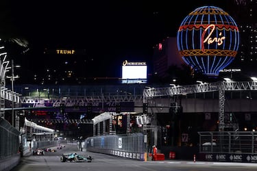 Fernando Alonso durante el Gran Premio de Las Vegas de la Fórmula 1.