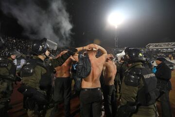 La batalla campal de Belgrado en imágenes