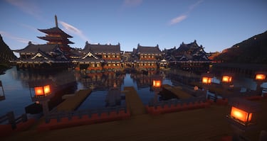 El Japón feudal más increíble recreado en Minecraft