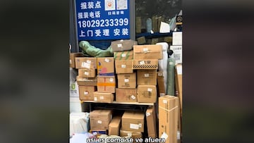 Estación de paquetes en China