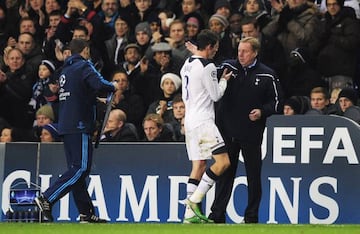 Harry Redknapp congratulates Gareth Bale