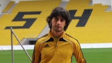 Juan Ferrando posa en el que es el estadio del Sheriff Tiraspol.