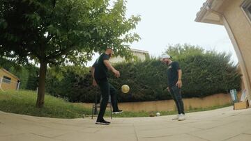 La 迆ltima de Benzema: vean c車mo se atreve a hacer freestyle con el campe車n del mundo