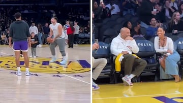 Luka Doncic leaves Thierry Henry speechless with half-court bombs in Lakers warm-up