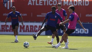 João Félix, en el entrenamiento de este viernes.