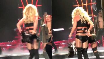 Britney Spears pierde la falda durante su concierto