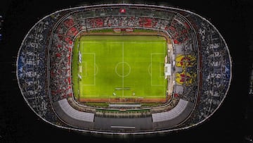 Aerial View Stadium during the game Mexican National Team (Mexico) vs Honduras, corresponding to the Quarterfinals second Leg of the Concacaf Nations League 2023-2024, at Azteca, on November 21, 2023.
<br><br>
Vista Aerea del Estadio durante el partido Seleccion Nacional Mexicana (Mexico) vs Honduras, correspondiente a Cuartos de Final Vuelta de la Liga de Naciones de Concacaf 2023-2024, en el Estadio Azteca, el 21 de Noviembre de 2023.