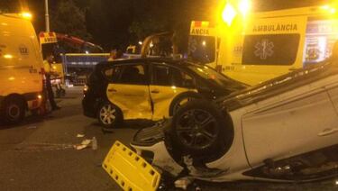 Koponen, ingresado tras un accidente: así quedó su taxi