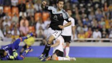 Iñigo López, en un partido con el Celta.