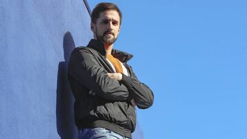 Jorge Miramón posa para AS en el Ciutat de València. El aragonés está siendo clave para Paco López.