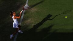 Charo Esquiva durante el Wimbledon Júnior