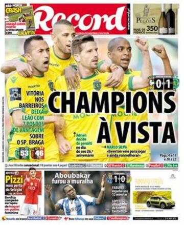 Portadas de la prensa deportiva