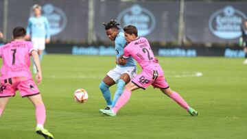 Imagen del partido entre el Celta B y Unionistas.