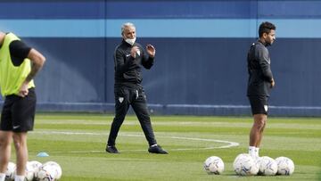 Sergio Pellicer durante el entrenamiento del pasado viernes.