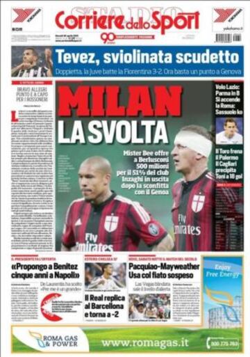 Portadas de la prensa deportiva