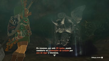 the legend of zelda tears of the kingdom nintendo switch guia estatua maligna cambiar corazones resistencia