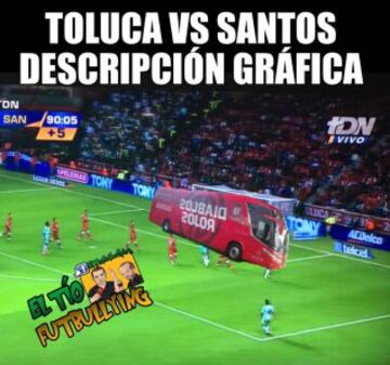 Los Memes celebran al Toluca y acaban con Santos Laguna
