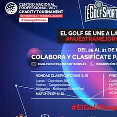 Un Torneo Virtual de Golf reúne a profesionales, famosos y aficionados
