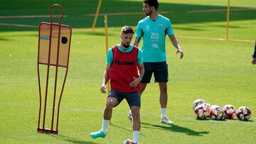 Genaro Rodr¨ªguez, durante un entrenamiento.