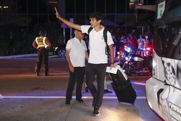 La llegada del Real Madrid a su hotel en Miami