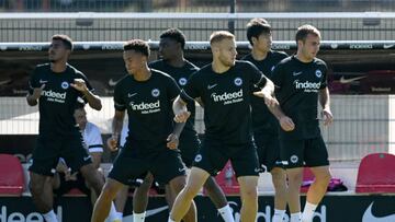 El Eintracht entrenando