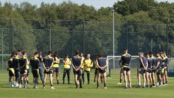 Deportivo de La Coruña.Entrenamiento Fabril Gilsanz