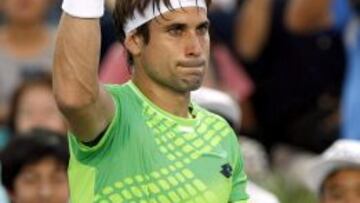 David Ferrer, tras vencer al italiano Fabio Fognini.