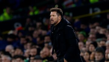 Soccer Football - Champions League - Group E - Celtic v Atletico Madrid - Celtic Park, Glasgow, Scotland, Britain - October 25, 2023 Atletico Madrid coach Diego Simeone looks on Action Images via Reuters/Jason Cairnduff