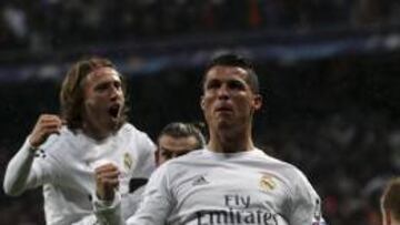 Cristiano celebra un gol ante el Wolfsburgo.