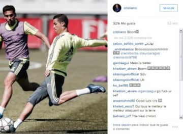 Así ha compartido Cristiano Ronaldo su recuperación en las redes sociales