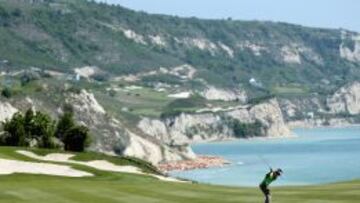 Gonzalo Fern&aacute;ndez-Casta&ntilde;o, en el tercer hoyo del Thracian Cliffs Golf de Bulgaria.