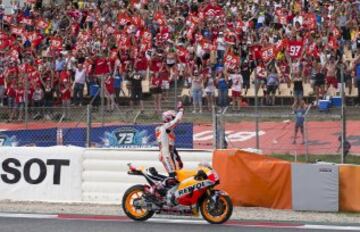 Pole de Márquez en el GP de Cataluña ante su público.