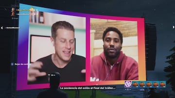 Geoff Keighley (izquierda) entrevist&oacute; a John David Washington (derecha) antes y despu&eacute;s del tr&aacute;iler de Tenet