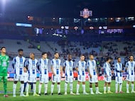 Players of Pachuca during the Play-In match between Pachuca and Pumas UNAM as part of the Liga BBVA MX, Torneo Apertura 2025 at Hidalgo Stadium, on November 20, 2025 in Pachuca, Hidalgo, Mexico.