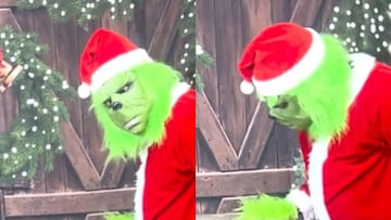 La viral reacción de una niña al ver al Grinch en persona: atentos a su cara