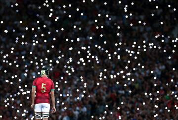 Steevy Cerqueira de Portugal antes del partido de la Copa Mundial de Rugby 2023.