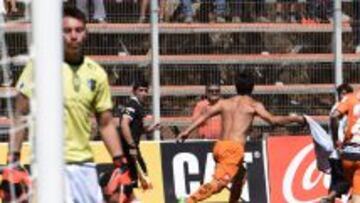 Herrera celebra su gol ante Palestino 