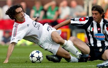 Andrea Pirlo en la final d Champions de 2003 contra la Juventus.