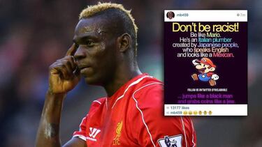 Balotelli la lía usando a Super Mario contra el racismo