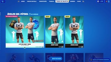 Los skins de Kane y Reus est&aacute;n en la secci&oacute;n &quot;&Iacute;dolos del F&uacute;tbol&quot; de la tienda