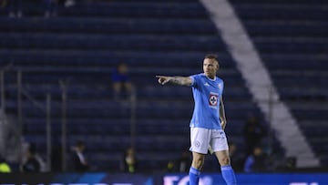 Carlos Rotondi of Cruz Azul during the 1st round match between Cruz Azul and Mazatlan FC as part of the Torneo Apertura 2024 Liga MX at Ciudad de los Deportes Stadium on July 06, 2024 in Mexico City, Mexico.
