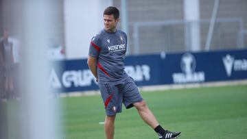 Lisci durante un entrenamiento.